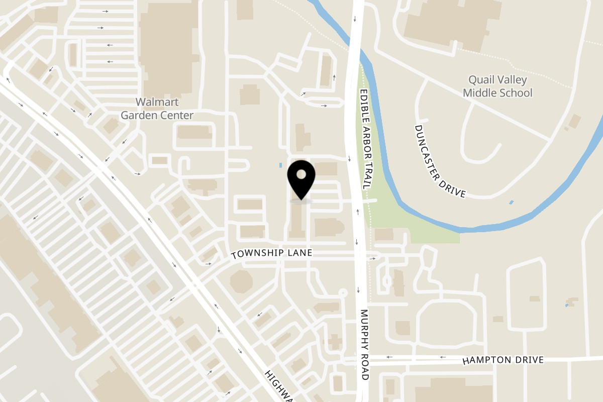 Map showing the location of Orient Cafe on 3434 FM 1092 Rd in Missouri City